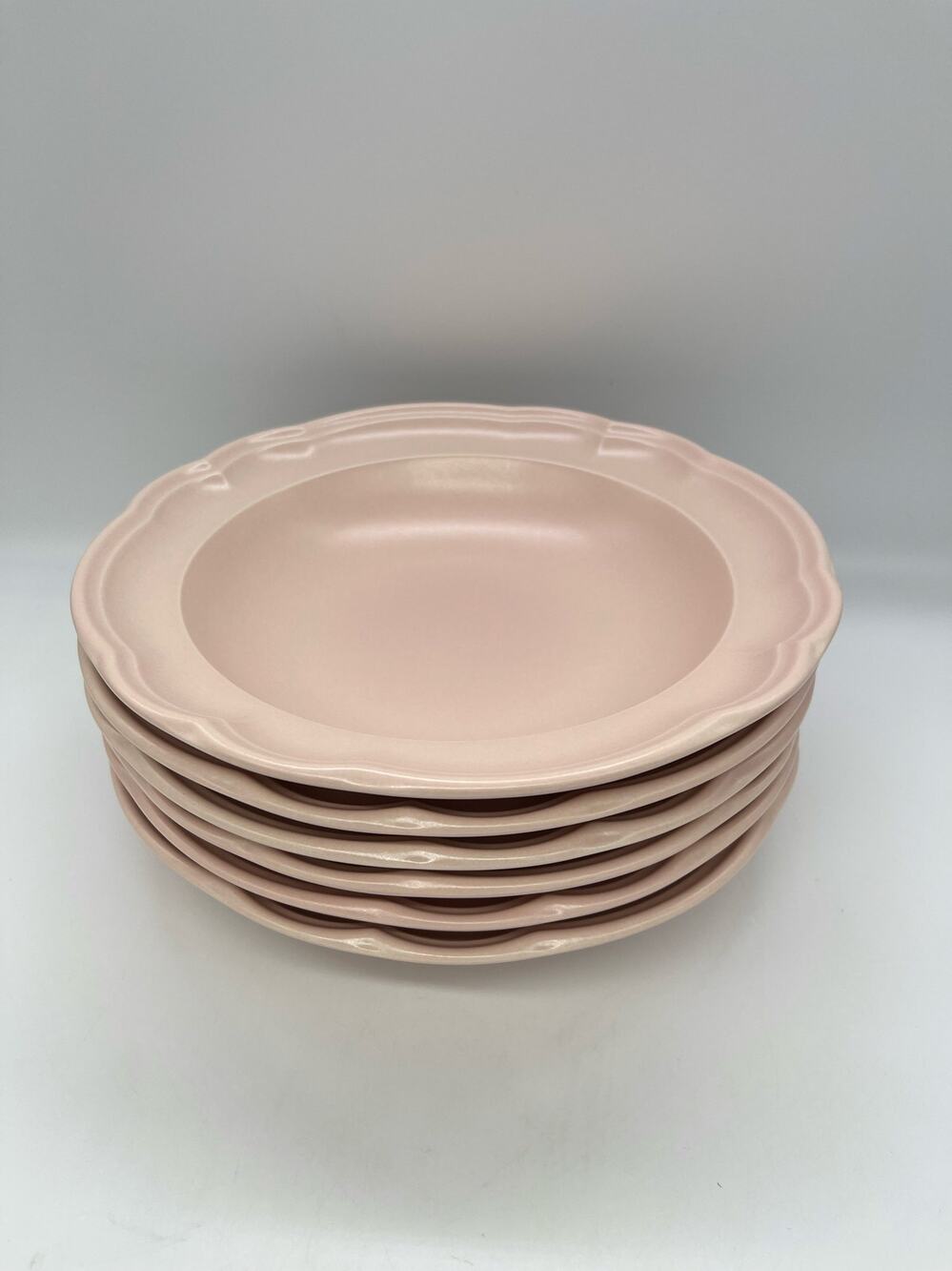 Pfaltzgraff Color Medley Peach Soup Bowl Set of 6 Pink EUC USA